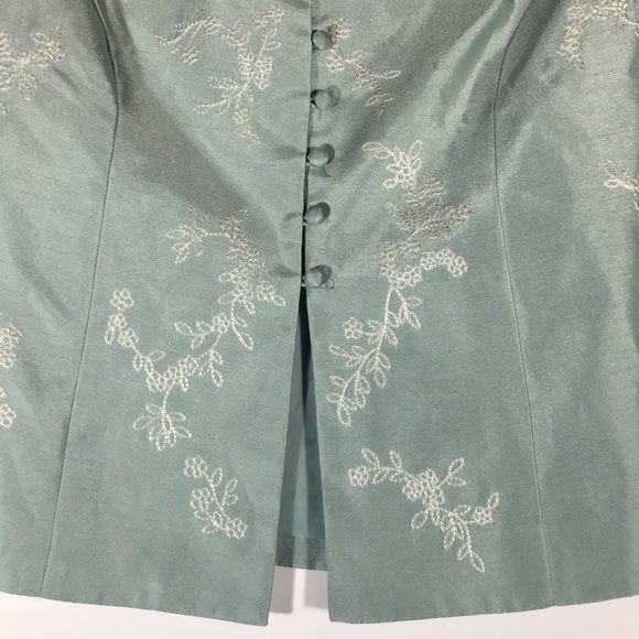 JESSICA HOWARD Embroidered Mandarin Style Silk-Look Evening Special Occasion - Picture 9 of 15